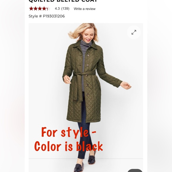 NWT Talbots quilted mid-weight jacket - Picture 5 of 5